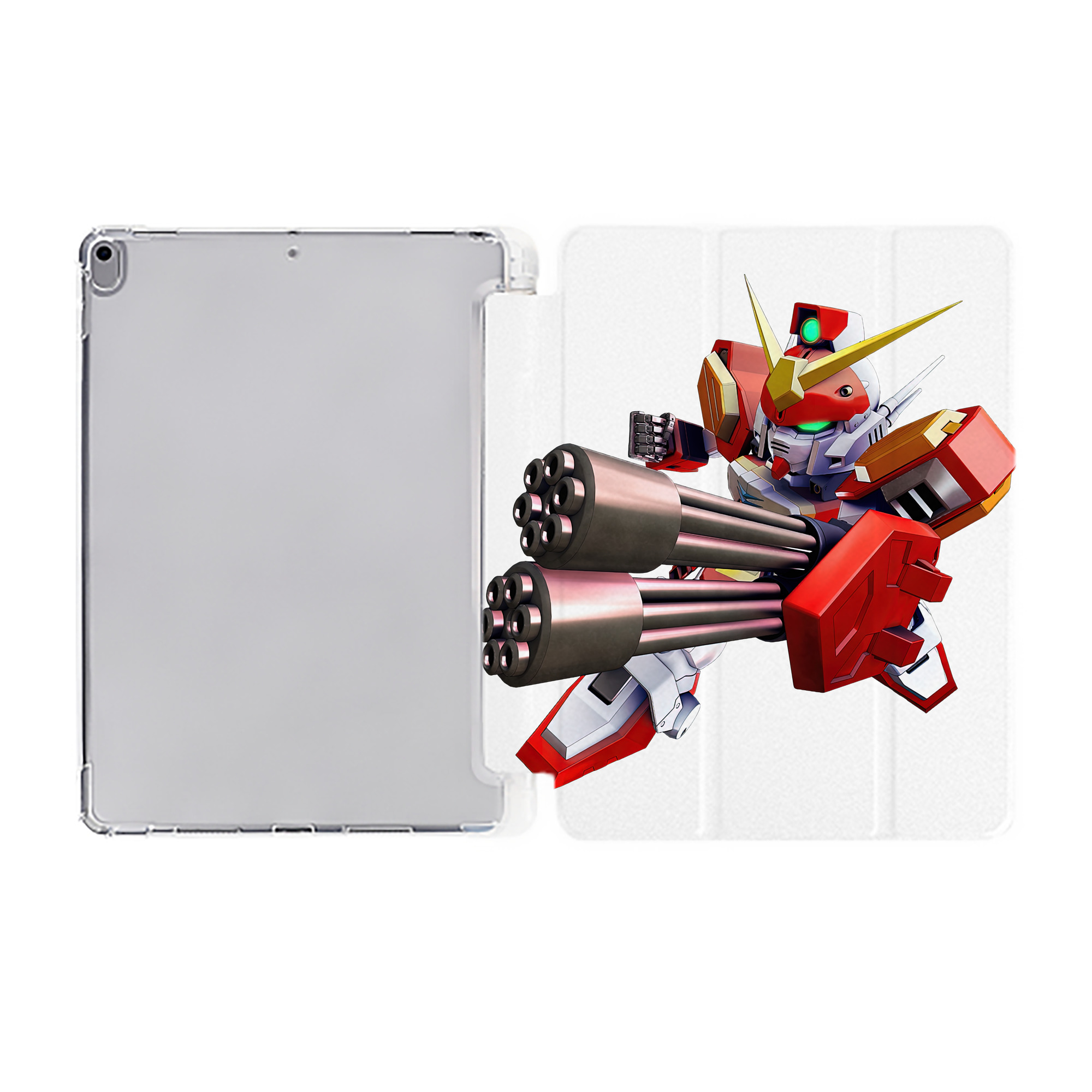（画像用） 機動戦士ガンダム Mobile Suit Gundam IPad ケース ペン収納付き 三つ折りスタンド PUレザー×シリコン 対応機種9.5/10.5/10.9インチ